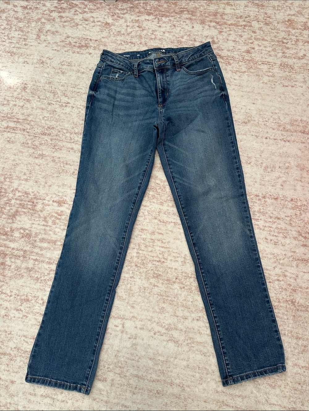 Sonoma Women's Straight-Leg Jeans in Dark Blue Wash